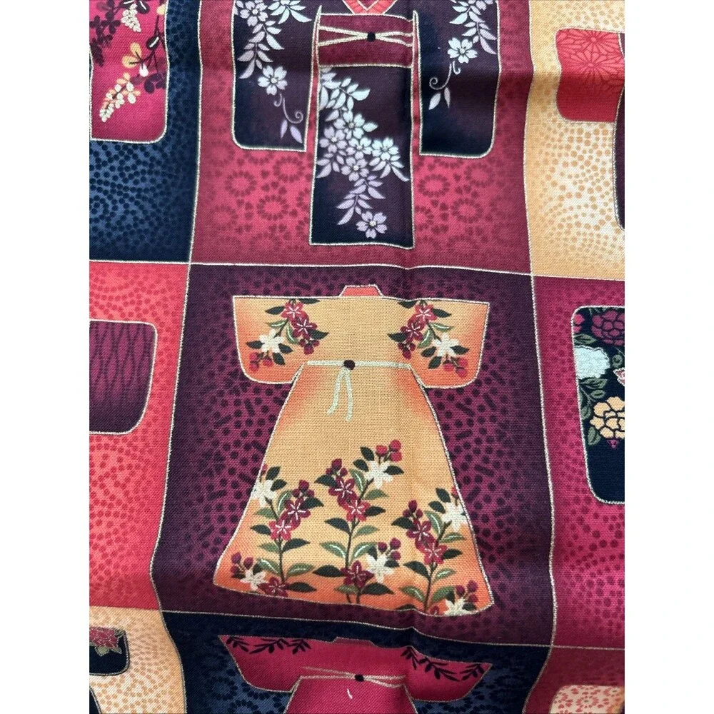 Fabric Lot Quilting Crafts Sewing Art Project Cotton Prints Red Tones 6 Pc